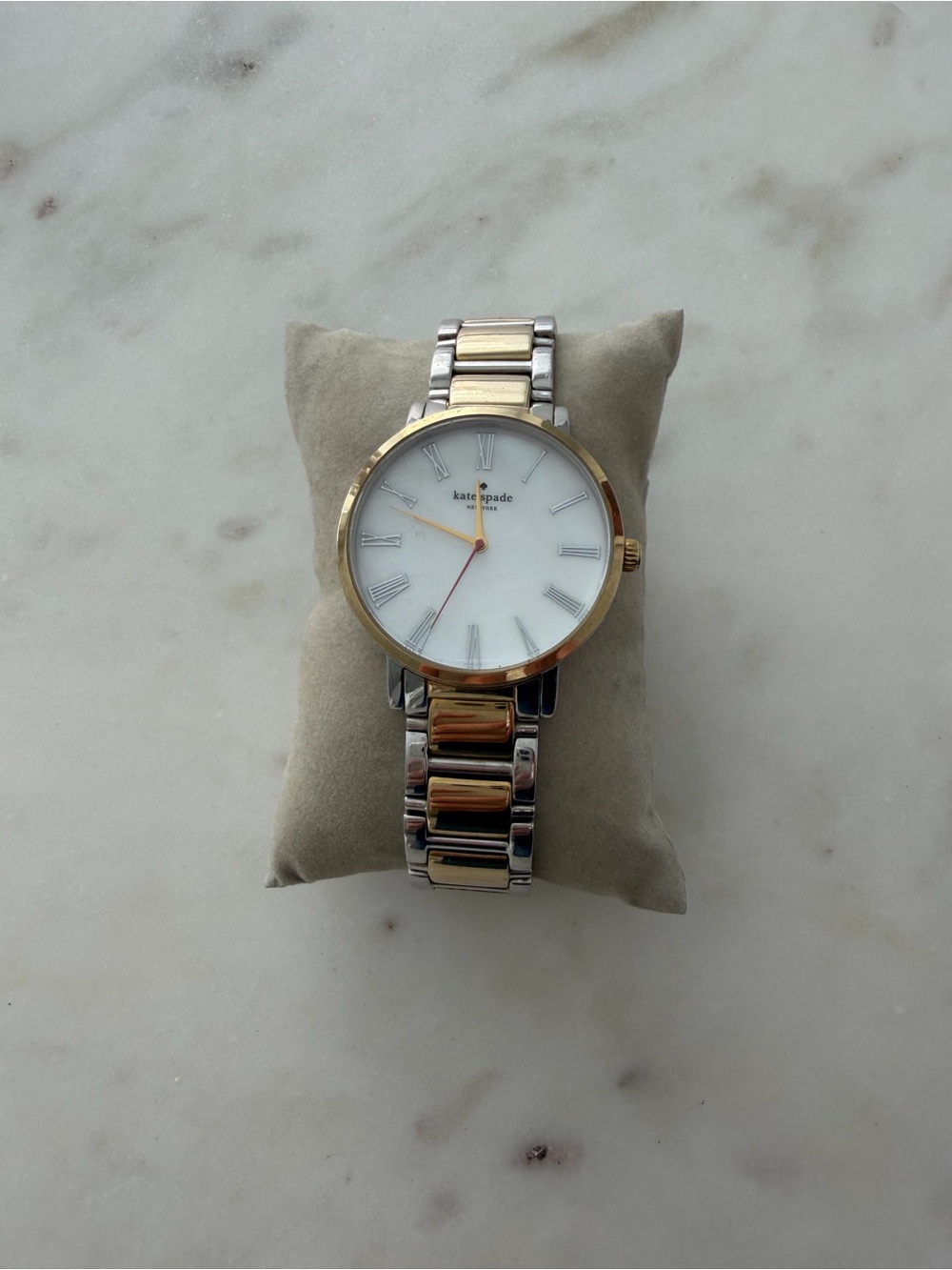 kate spade Two-Tone Women's Bracelet Watch in Gold and Silver with White Dial